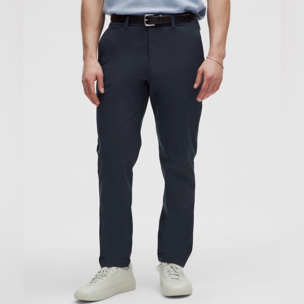 NWT Lululemon Men’s ABC Slim-Fit Trouser 32L WovenAir True Navy Blue Size 31